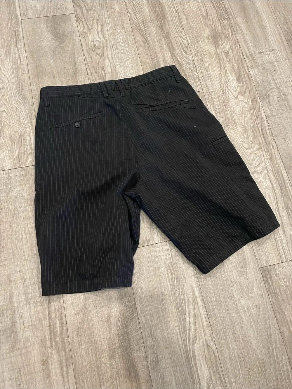 Volcom black pinstripe